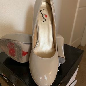 Neutral Patent Platform Heels W11